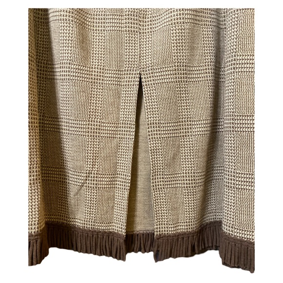 LENNIE for NINA LEONARD Plaid Fringed Skirt - Size 3X - Picture 2 of 3